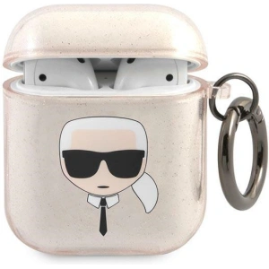 Kup Etui Karl Lagerfeld KLA2UKHGD husă Apple AirPods aurie/aur Glitter Capul lui Karl - KLD746GLD - {ean13} - Sklep Home Screen