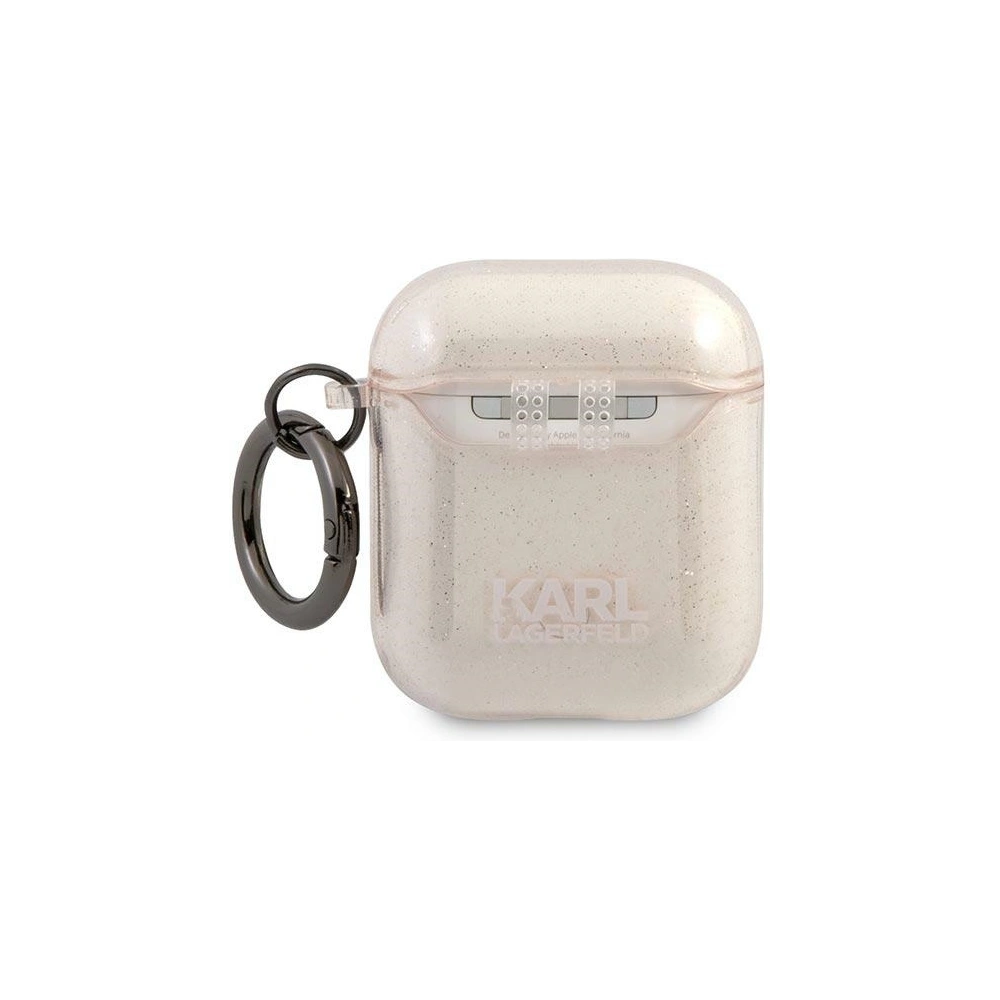 Etui Karl Lagerfeld KLA2UKHGD Apple AirPods cover złoty/gold Glitter Karl`s Head