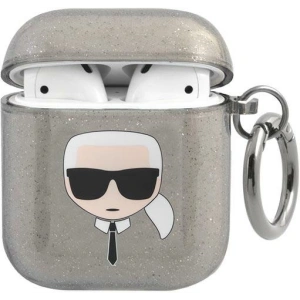 Kup Etui Karl Lagerfeld KLA2UKHGK husă pentru Apple AirPods negru/black Glitter Karl`s Head - KLD747BLK - {ean13} - Sklep Home Screen