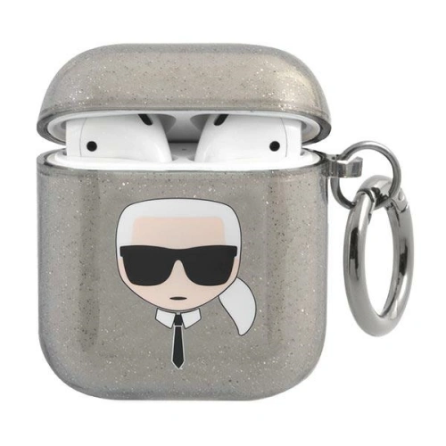 Kup Karl Lagerfeld Apple Tasche KLA2UKHGK AirPods Hülle schwarz/schwarz Glitter Karl`s Head - KLD747BLK - {ean13} - Sklep Home Screen