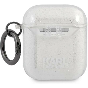 Kup Etui Karl Lagerfeld KLA2UKHGS pentru Apple AirPods capac argintiu/silver Glitter Capul lui Karl - KLD749SLV - {ean13} - Sklep Home Screen