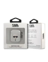 Kup Etui Karl Lagerfeld KLA2UKHGS pentru Apple AirPods capac argintiu/silver Glitter Capul lui Karl - KLD749SLV - {ean13} - Sklep Home Screen
