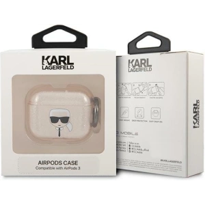 Kup Etui Karl Lagerfeld KLA3UKHGD Apple AirPods 3 cover złoty/gold Glitter Karl`s Head - KLD750GLD - {ean13} - Sklep Home Screen