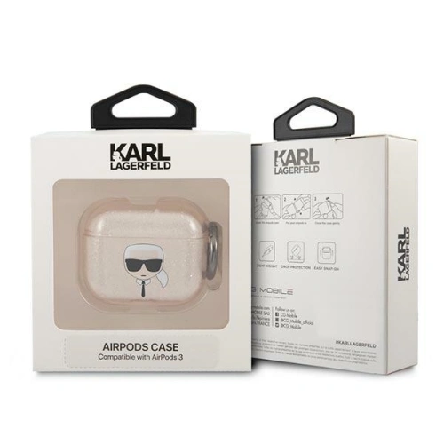 Kup Karl Lagerfeld Apple Tasche KLA3UKHGD AirPods 3 Hülle gold/gold Glitter Karl`s Head - KLD750GLD - {ean13} - Sklep Home Screen