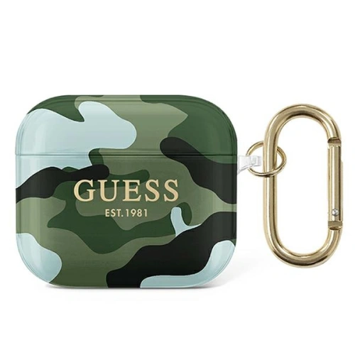 Kup Etui Guess GUA3UCAMA Apple AirPods 3 cover zielony/khaki Camo Collection - GUE1404KHA - {ean13} - Sklep Home Screen