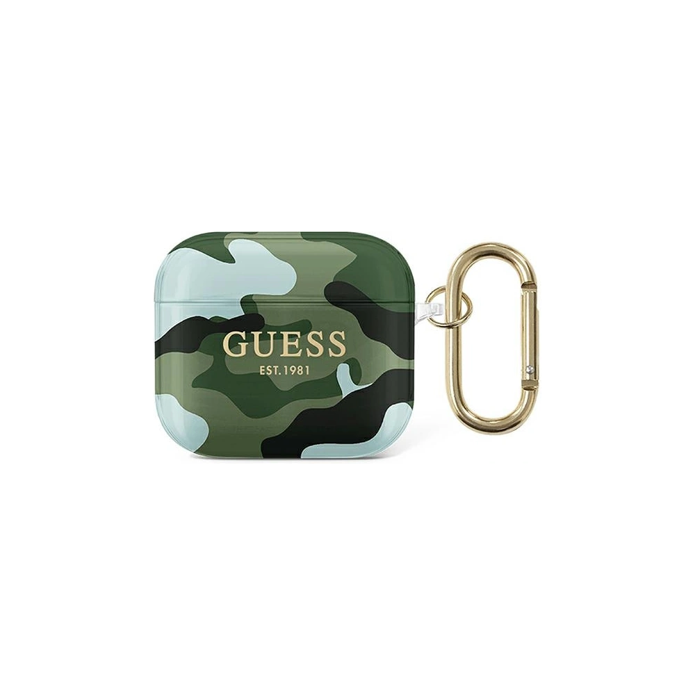 Etui Guess GUA3UCAMA Apple AirPods 3 cover zielony/khaki Camo Collection