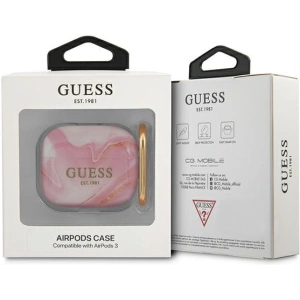 Kup Etui Guess GUA3UNMP Apple AirPods 3 cover różowy/pink Marble Collection - GUE1407PNK - {ean13} - Sklep Home Screen
