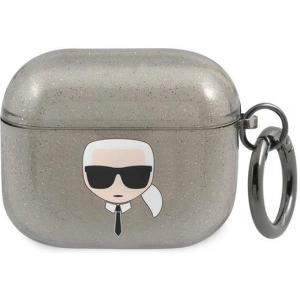 Kup Etui Karl Lagerfeld KLA3UKHGK Apple AirPods 3 cover czarny/black Glitter Karl`s Head - KLD751BLK - {ean13} - Sklep Home Screen