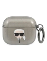 Karl Lagerfeld Apple Tasche KLA3UKHGK AirPods 3 Hülle schwarz/schwarz Glitter Karl`s Head