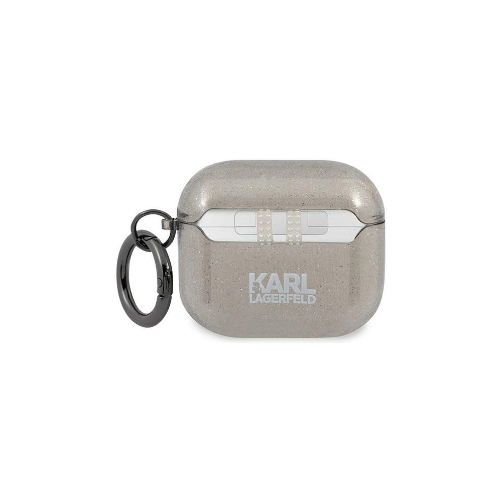 Etui Karl Lagerfeld KLA3UKHGK Apple AirPods 3 cover czarny/black Glitter Karl`s Head