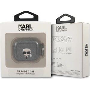 Kup Etui Karl Lagerfeld KLA3UKHGK Apple AirPods 3 cover czarny/black Glitter Karl`s Head - KLD751BLK - {ean13} - Sklep Home Screen