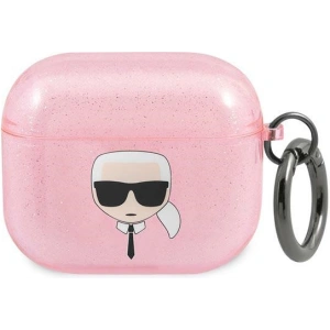 Kup Etui Karl Lagerfeld KLA3UKHGP pentru Apple AirPods 3, roz/pink Glitter capul lui Karl - KLD752PNK - {ean13} - Sklep Home Screen