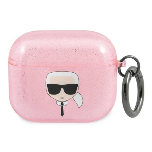 Kup Etui Karl Lagerfeld KLA3UKHGP pentru Apple AirPods 3, roz/pink Glitter capul lui Karl - KLD752PNK - {ean13} - Sklep Home Screen