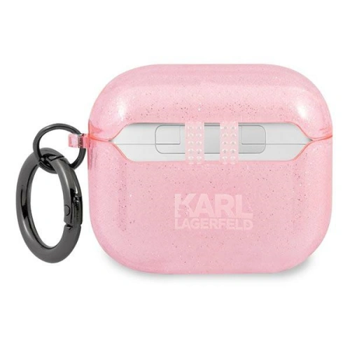 Kup Etui Karl Lagerfeld KLA3UKHGP pentru Apple AirPods 3, roz/pink Glitter capul lui Karl - KLD752PNK - {ean13} - Sklep Home Screen