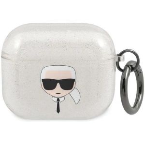 Kup Etui Karl Lagerfeld KLA3UKHGS Apple AirPods 3 cover argintiu/silver Glitter Karl`s Head - KLD753SLV - {ean13} - Sklep Home Screen