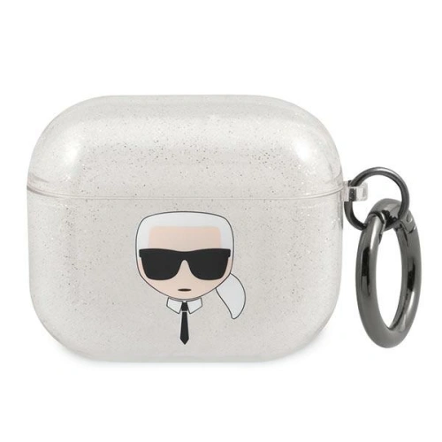 Buy Karl Lagerfeld KLA3UKHGS Apple AirPods 3 cover silver Glitter Karl`s Head - KLD753SLV - {ean13} - Home Screen Store Europe