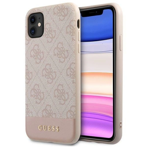 Kup Guess Apple Tasche GUHCN61G4GLPI iPhone 11 rosa/rosa Hartschalenetui 4G Stripe Collection - GUE1410PNK - {ean13} - Sklep Home Screen