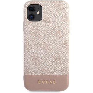 Kup Etui Guess GUHCN61G4GLPI Apple iPhone 11 rózsaszín/pink kemény tok 4G Stripe Collection - GUE1410PNK - {ean13} - Sklep Home Screen