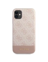 Kup Etui Guess GUHCN61G4GLPI Apple iPhone 11 różowy/pink hard case 4G Stripe Collection - GUE1410PNK - {ean13} - Sklep Home Screen