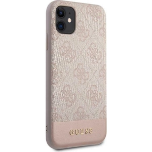 Kup Etui Guess GUHCN61G4GLPI Apple iPhone 11 rózsaszín/pink kemény tok 4G Stripe Collection - GUE1410PNK - {ean13} - Sklep Home Screen