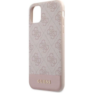 Kup Etui Guess GUHCN61G4GLPI Apple iPhone 11 rózsaszín/pink kemény tok 4G Stripe Collection - GUE1410PNK - {ean13} - Sklep Home Screen