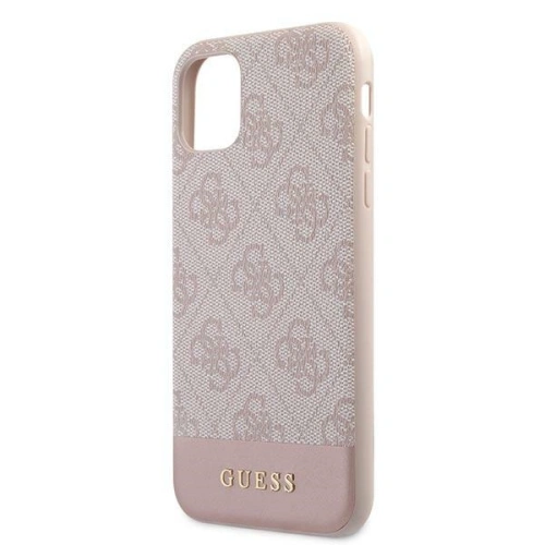 Kup Etui Guess GUHCN61G4GLPI Apple iPhone 11 różowy/pink hard case 4G Stripe Collection - GUE1410PNK - {ean13} - Sklep Home Screen
