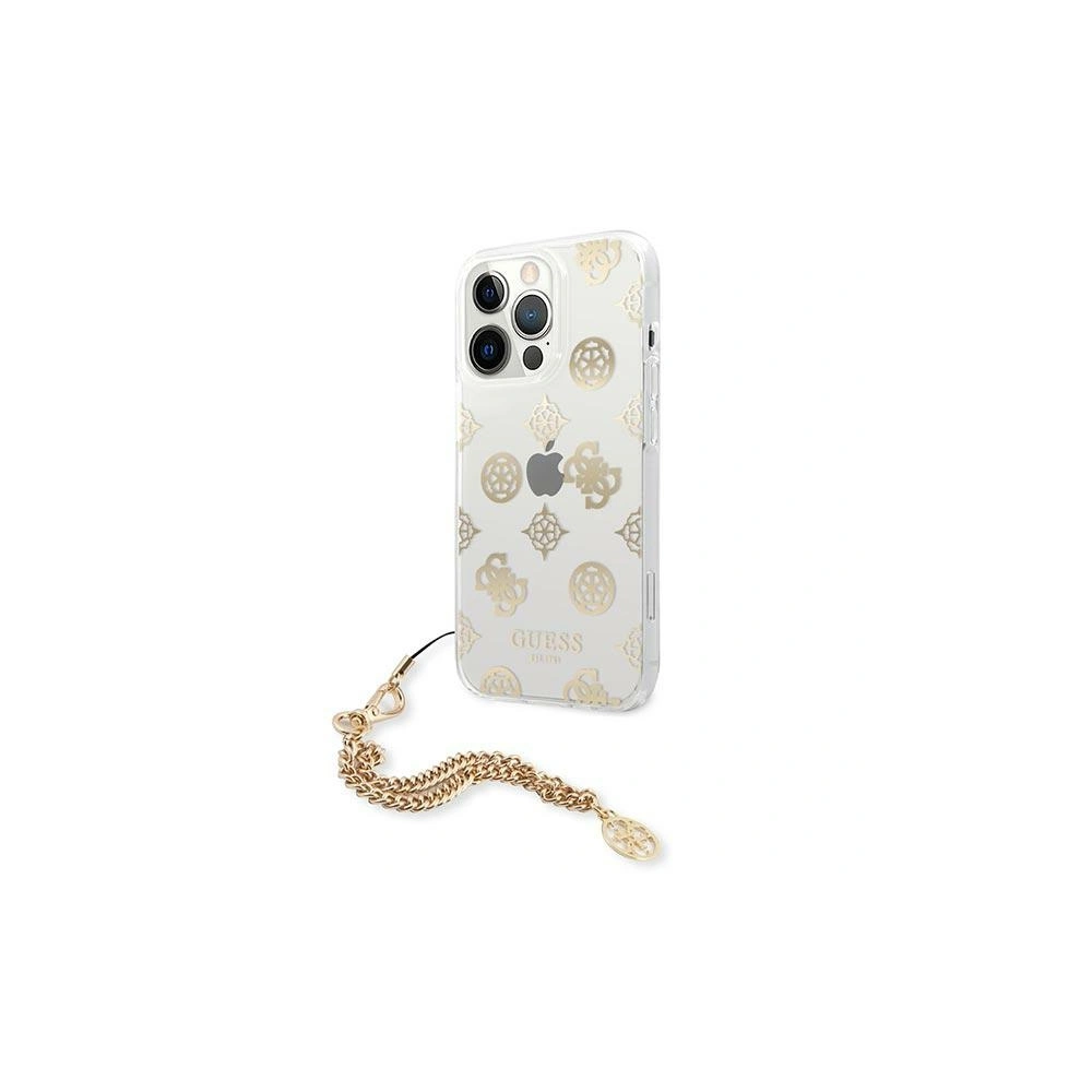 Etui Guess GUHCP13LKSPEGO Apple iPhone 13 Pro złoty/gold hardcase Peony Chain Collection