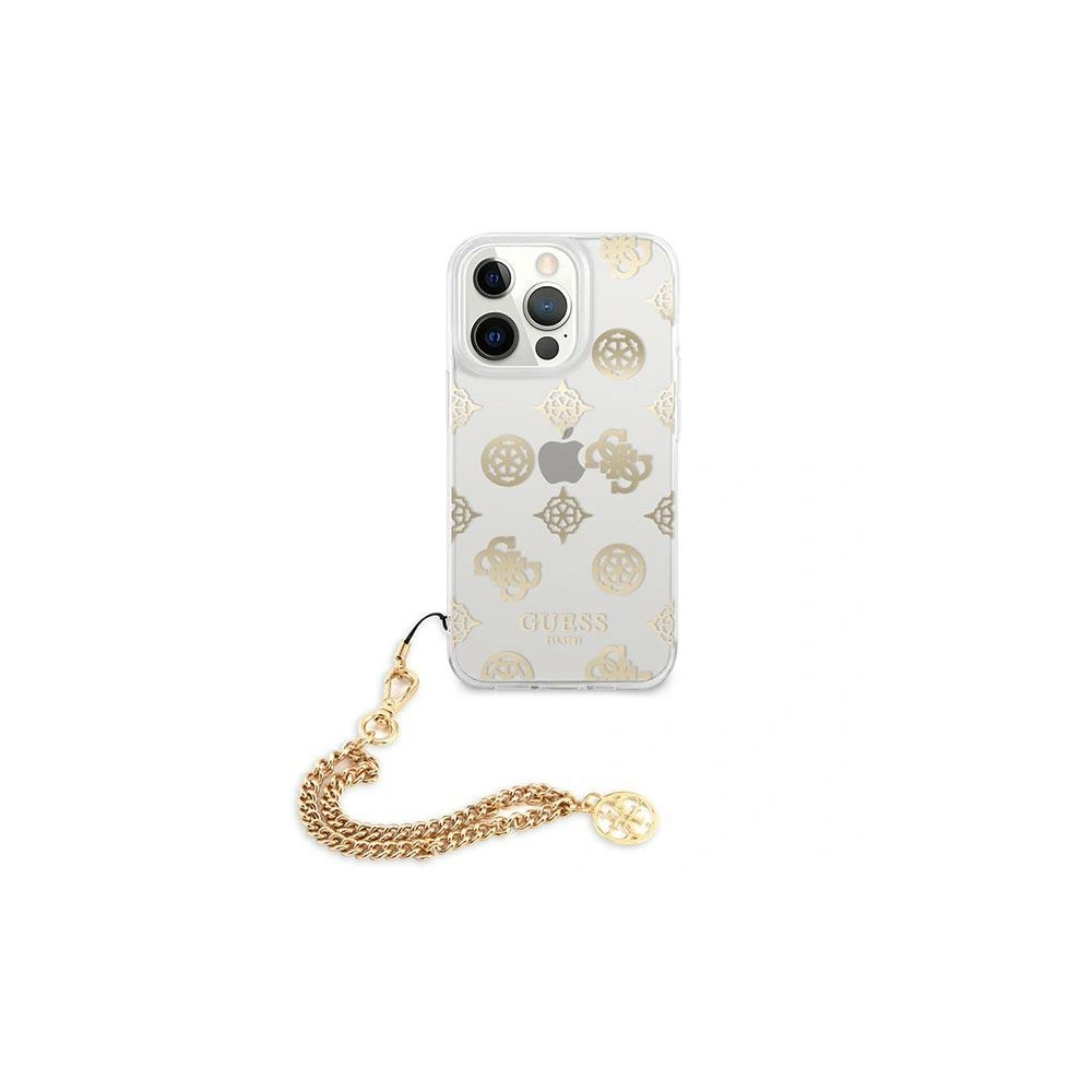 Etui Guess GUHCP13LKSPEGO Apple iPhone 13 Pro złoty/gold hardcase Peony Chain Collection