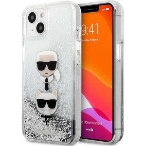 Kup Karl Lagerfeld Apple Tasche KLHCP13SKICGLS iPhone 13 mini silber/silberne Hartschale Liquid Glitter Karl&Choupette Head - KLD764SLV - {ean13} - Sklep Home Screen