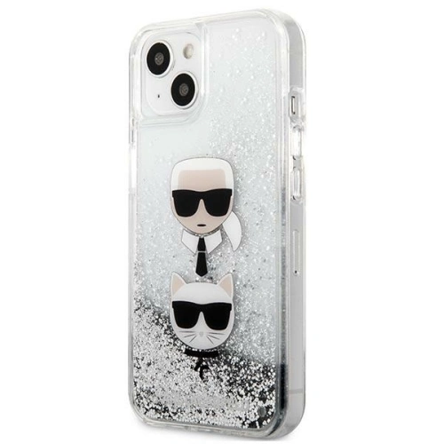 Kup Etui Karl Lagerfeld KLHCP13SKICGLS Apple iPhone 13 mini argintiu/silver hardcase Liquid Glitter Karl&Choupette Head - KLD764SLV - {ean13} - Sklep Home Screen