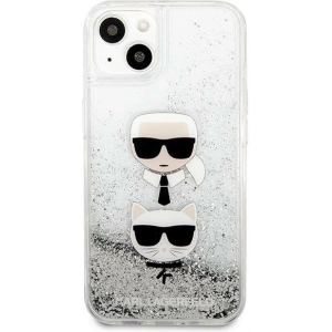 Kup Karl Lagerfeld Apple Tasche KLHCP13SKICGLS iPhone 13 mini silber/silberne Hartschale Liquid Glitter Karl&Choupette Head - KLD764SLV - {ean13} - Sklep Home Screen