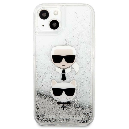 Kup Etui Karl Lagerfeld KLHCP13SKICGLS Apple iPhone 13 mini argintiu/silver hardcase Liquid Glitter Karl&Choupette Head - KLD764SLV - {ean13} - Sklep Home Screen