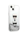 Kup Etui Karl Lagerfeld KLHCP13SKICGLS Apple iPhone 13 mini argintiu/silver hardcase Liquid Glitter Karl&Choupette Head - KLD764SLV - {ean13} - Sklep Home Screen