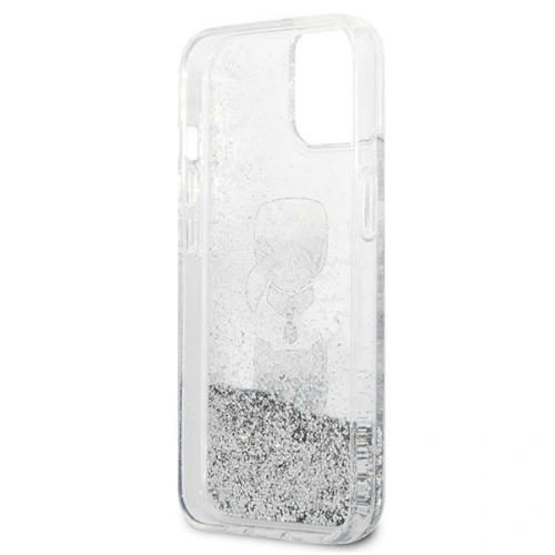 Kup Etui Karl Lagerfeld KLHCP13SKICGLS Apple iPhone 13 mini argintiu/silver hardcase Liquid Glitter Karl&Choupette Head - KLD764SLV - {ean13} - Sklep Home Screen