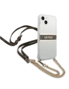 Kup Etui Guess GUHCP13MKC4GBGO Apple iPhone 13 Transparentní tvrdý kryt 4G Hnědý pásek Zlatý řetěz - GUE1419CL - {ean13} - Sklep Home Screen