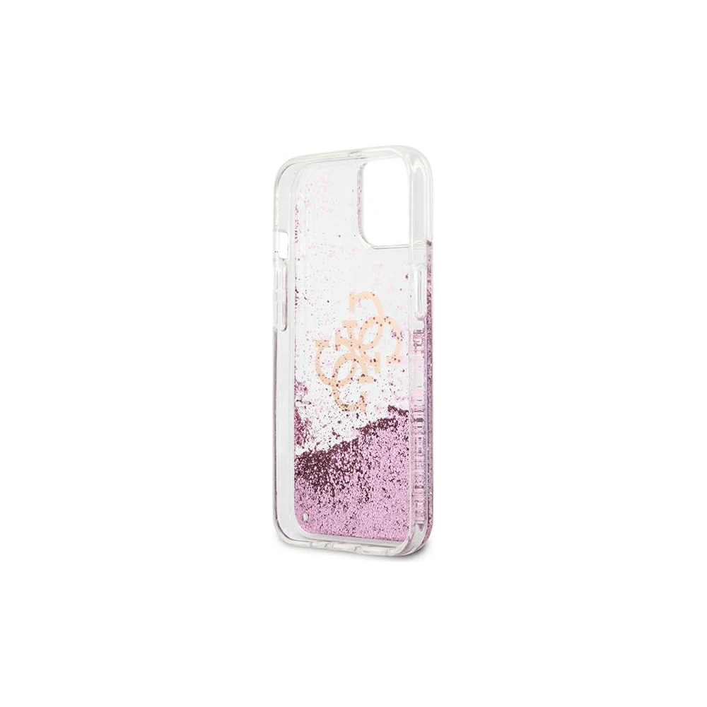 Etui Guess GUHCP13MLG4GPI Apple iPhone 13 różowy/pink hardcase 4G Big Liquid Glitter
