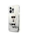 Buy Karl Lagerfeld KLHCP13XKICGLS Apple iPhone 13 Pro Max silver hardcase Liquid Glitter Karl&Choupette Head - KLD767SLV - {ean13} - Home Screen Store Europe