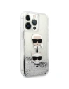 Buy Karl Lagerfeld KLHCP13XKICGLS Apple iPhone 13 Pro Max silver hardcase Liquid Glitter Karl&Choupette Head - KLD767SLV - {ean13} - Home Screen Store Europe