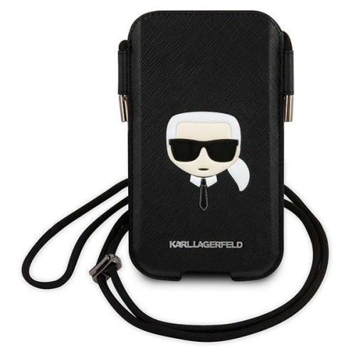 Kup Táska Karl Lagerfeld KLHCP12LOPHKHK 6,7 hüvelyk fekete/black hardcase Saffiano Ikonik Karl feje - KLD768BLK - {ean13} - Sklep Home Screen