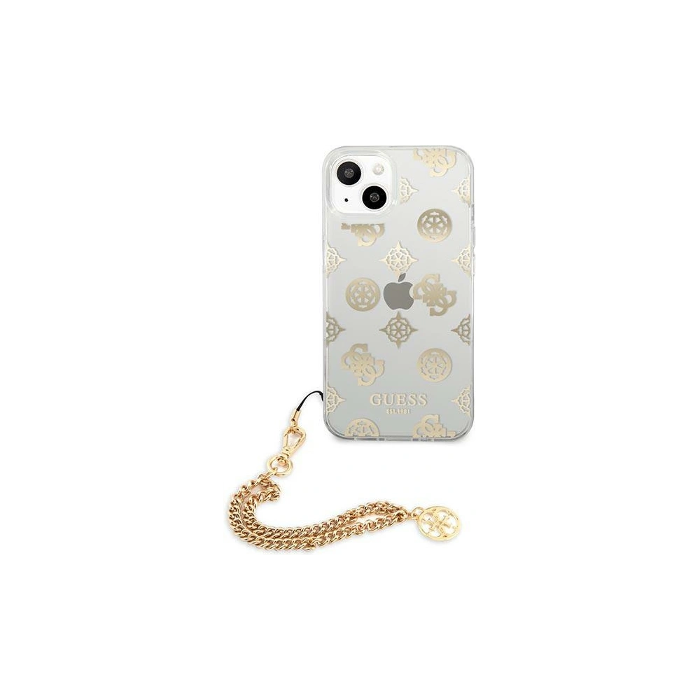 Etui Guess GUHCP13SKSPEGO Apple iPhone 13 mini złoty/gold hardcase Peony Chain Collection