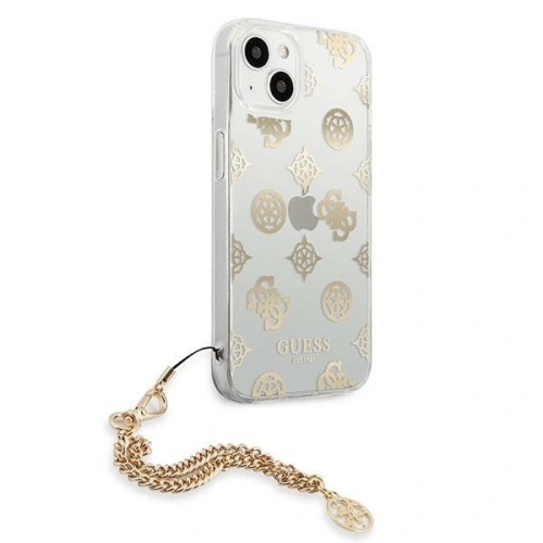 Kup Guess Apple Tasche GUHCP13SKSPEGO iPhone 13 mini gold/gold Hartschale Peony Chain Collection - GUE1427GLD - {ean13} - Sklep Home Screen