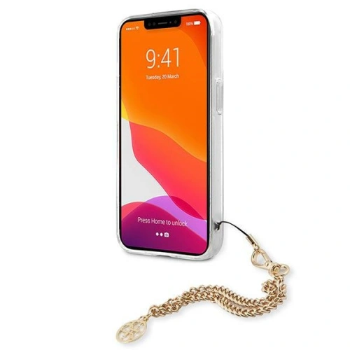 Kup Guess Apple Tasche GUHCP13SKSPEGO iPhone 13 mini gold/gold Hartschale Peony Chain Collection - GUE1427GLD - {ean13} - Sklep Home Screen