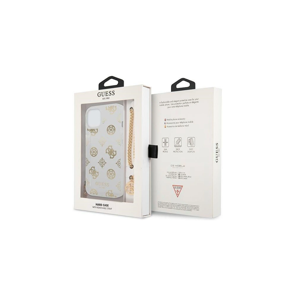 Etui Guess GUHCP13SKSPEGO Apple iPhone 13 mini złoty/gold hardcase Peony Chain Collection