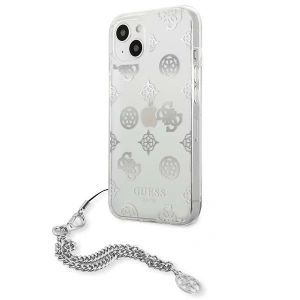 Kup Guess Apple Tasche GUHCP13SKSPESI iPhone 13 mini silber/silberne Hartschale Peony Chain Collection - GUE1428SLV - {ean13} - Sklep Home Screen