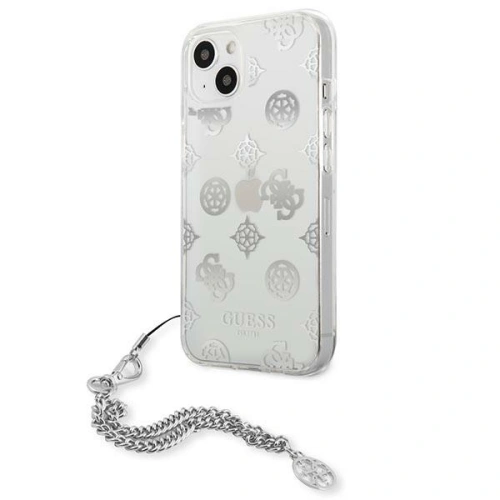 Kup Guess Apple Tasche GUHCP13SKSPESI iPhone 13 mini silber/silberne Hartschale Peony Chain Collection - GUE1428SLV - {ean13} - Sklep Home Screen