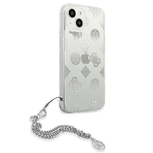Kup Guess Apple Tasche GUHCP13SKSPESI iPhone 13 mini silber/silberne Hartschale Peony Chain Collection - GUE1428SLV - {ean13} - Sklep Home Screen