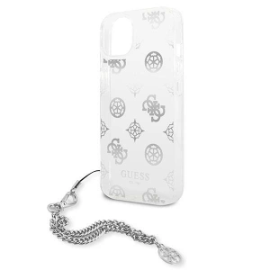 Kup Guess Apple Tasche GUHCP13SKSPESI iPhone 13 mini silber/silberne Hartschale Peony Chain Collection - GUE1428SLV - {ean13} - Sklep Home Screen