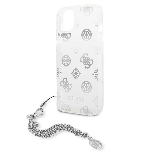 Kup Guess Apple Tasche GUHCP13SKSPESI iPhone 13 mini silber/silberne Hartschale Peony Chain Collection - GUE1428SLV - {ean13} - Sklep Home Screen