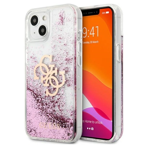Kup Etui Guess GUHCP13SLG4GPI Apple iPhone 13 mini różowy/pink hardcase 4G Big Liquid Glitter - GUE1429PNK - {ean13} - Sklep Home Screen