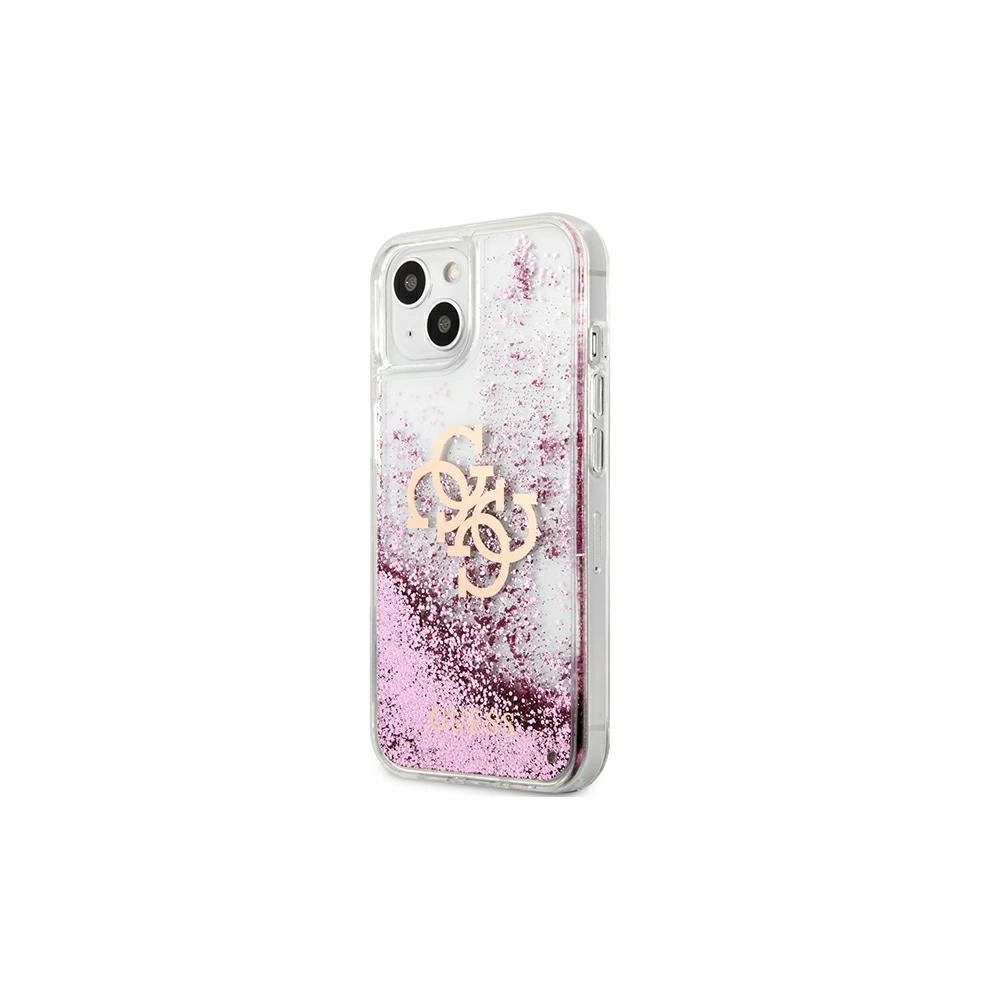 Etui Guess GUHCP13SLG4GPI Apple iPhone 13 mini różowy/pink hardcase 4G Big Liquid Glitter